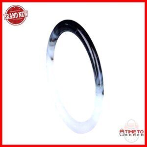 Genuine Jade Bangle Bracelet Elegant Minimal Round Lucky Charm Jewelry